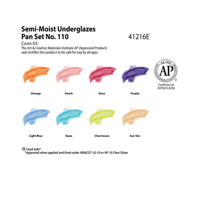 Semi-Moist Watercolor Underglaze Set 110– Rovin Ceramics