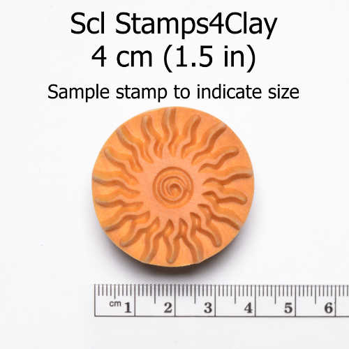 MKM Pottery Tools Scl 4 cm Large Round Dog Paw Print Pottery Stamp